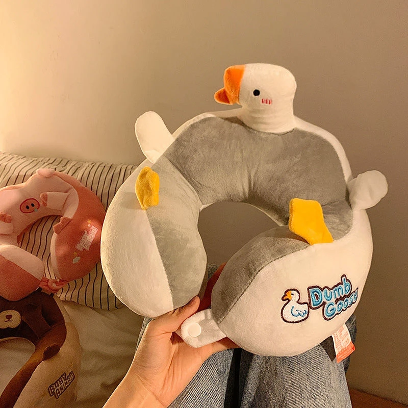 可爱卡通u型枕护颈椎专用脖枕脖子靠枕办公室午睡枕头u形枕