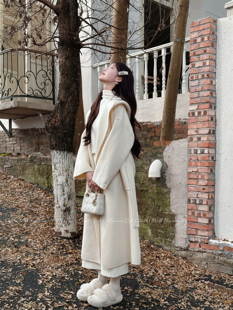 妖精的美美 【冬日恋岛】秋冬气质羊毛大衣外套