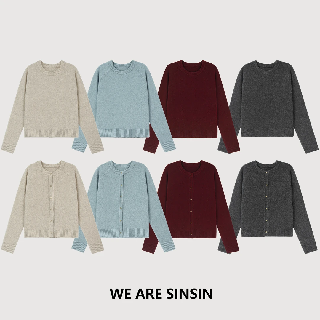 miss muzi｜“小暖炉”（套头/开衫）抗起球丝光羊毛！软糯保暖品质毛衣