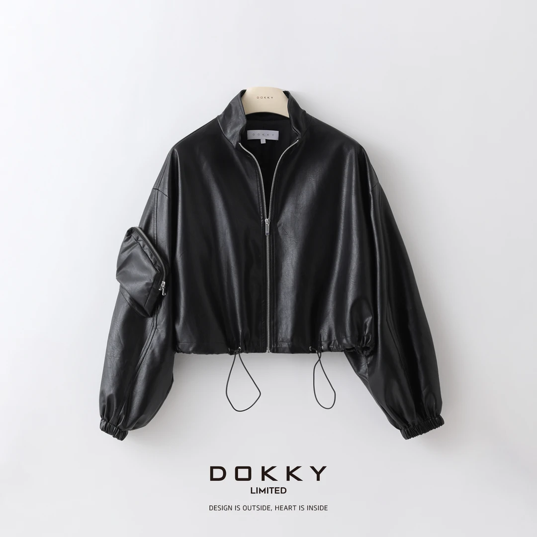 【P家男友风皮衣】DOKKY时髦廓形·蛋白皮·短款皮衣外套