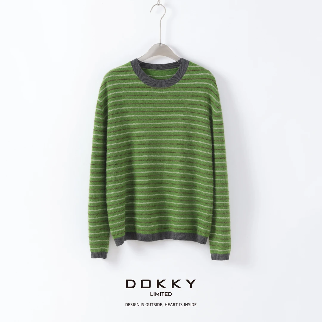 【限量尖货.卢瓦尔夜话.紫标】DOKKY高定亲肤面料.色织条纹|毛衣