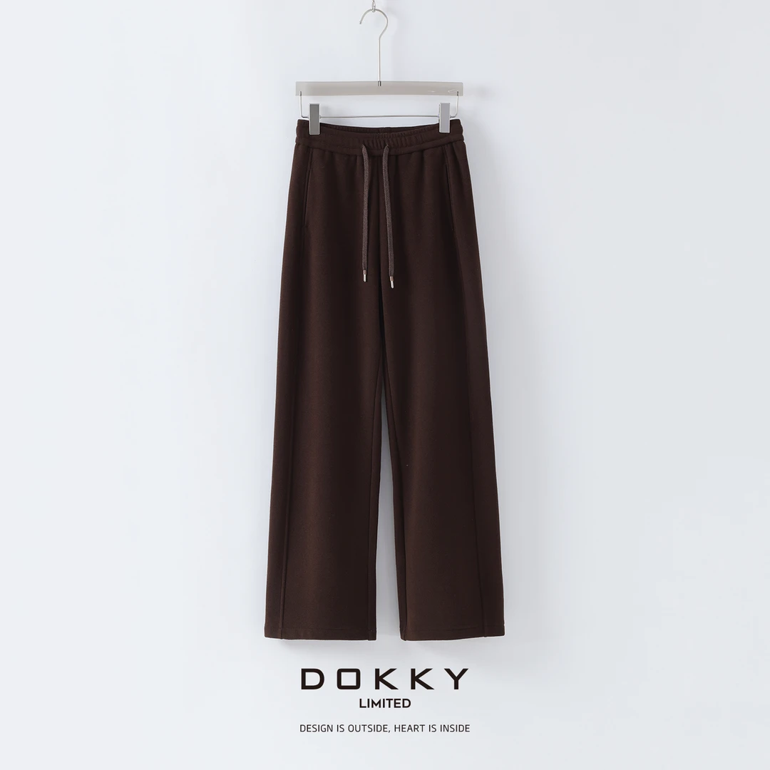 【2.0腿精】DOKKY软糯巨好穿！垂感显瘦.厚实高支|休闲抽绳直筒裤