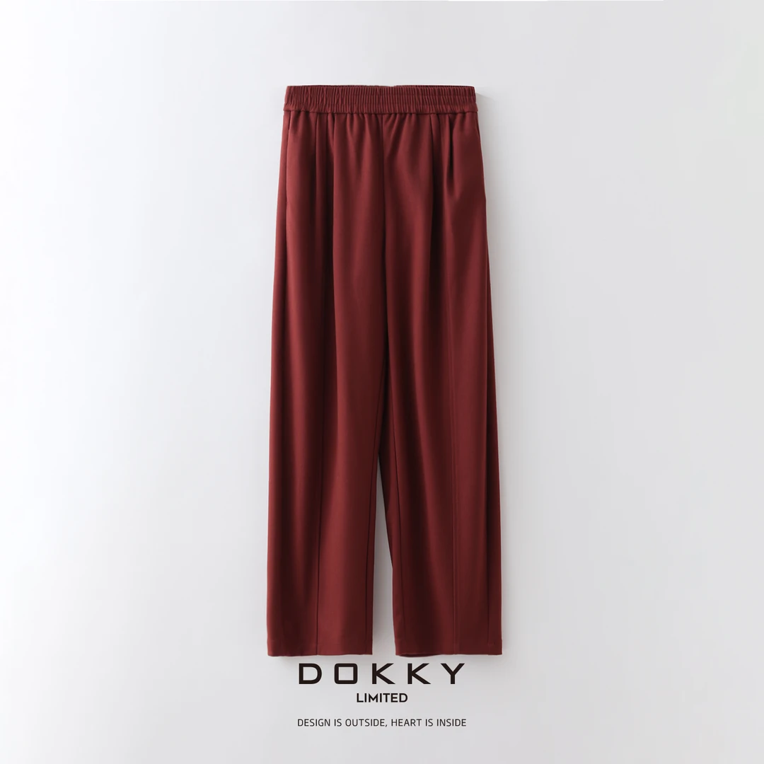 双旦【解压裤】DOKKY极简时髦·微绒西装料·直筒香蕉裤86306