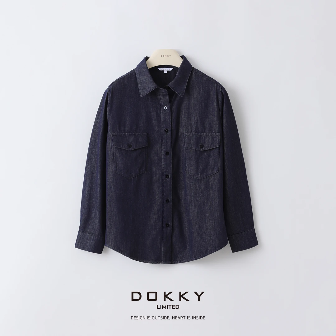 【港岛衬衫】DOKKY原色丹宁·简约棉质牛仔衬衫JX003