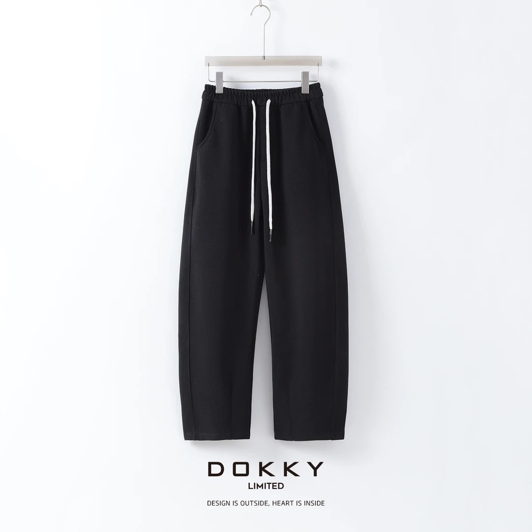 【巴黎香蕉裤】DOKKY高定加厚斜纹料！遮胯显瘦|抽绳休闲保暖弯刀裤