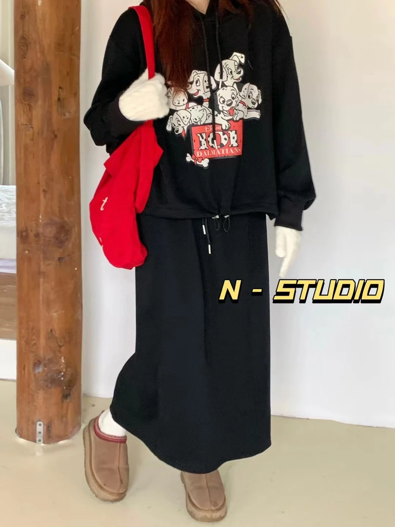 (年底清仓处理)NO退No换,价格已改,喜欢去拍,加绒印花宽松两件套
