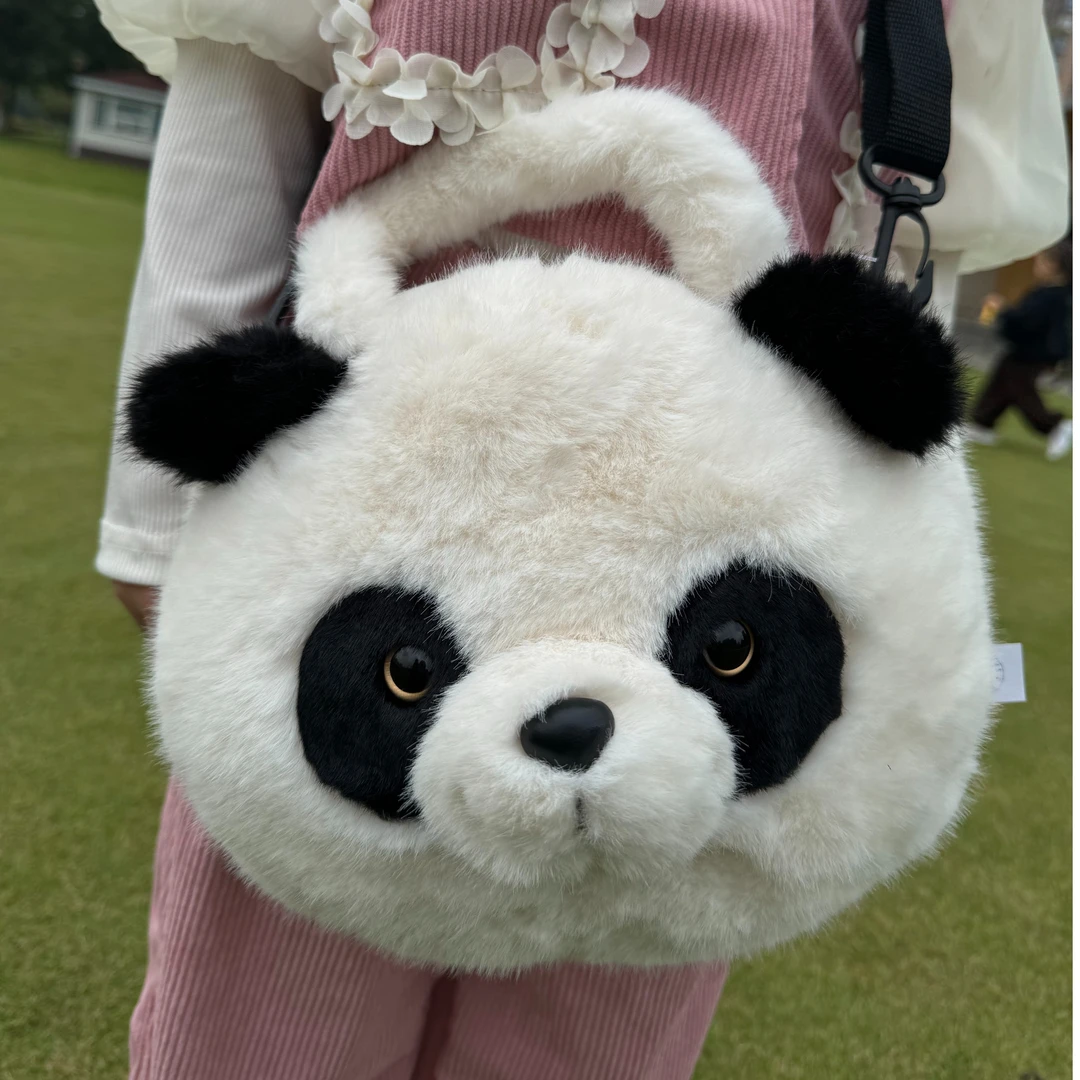 景区直供/新款可爱熊猫玩偶包包毛绒玩具斜挎包