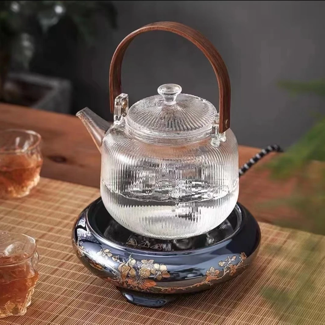 【提梁壶带茶漏】玻璃茶壶泡茶电陶炉围炉围炉煮茶蒸煮茶明火茶具