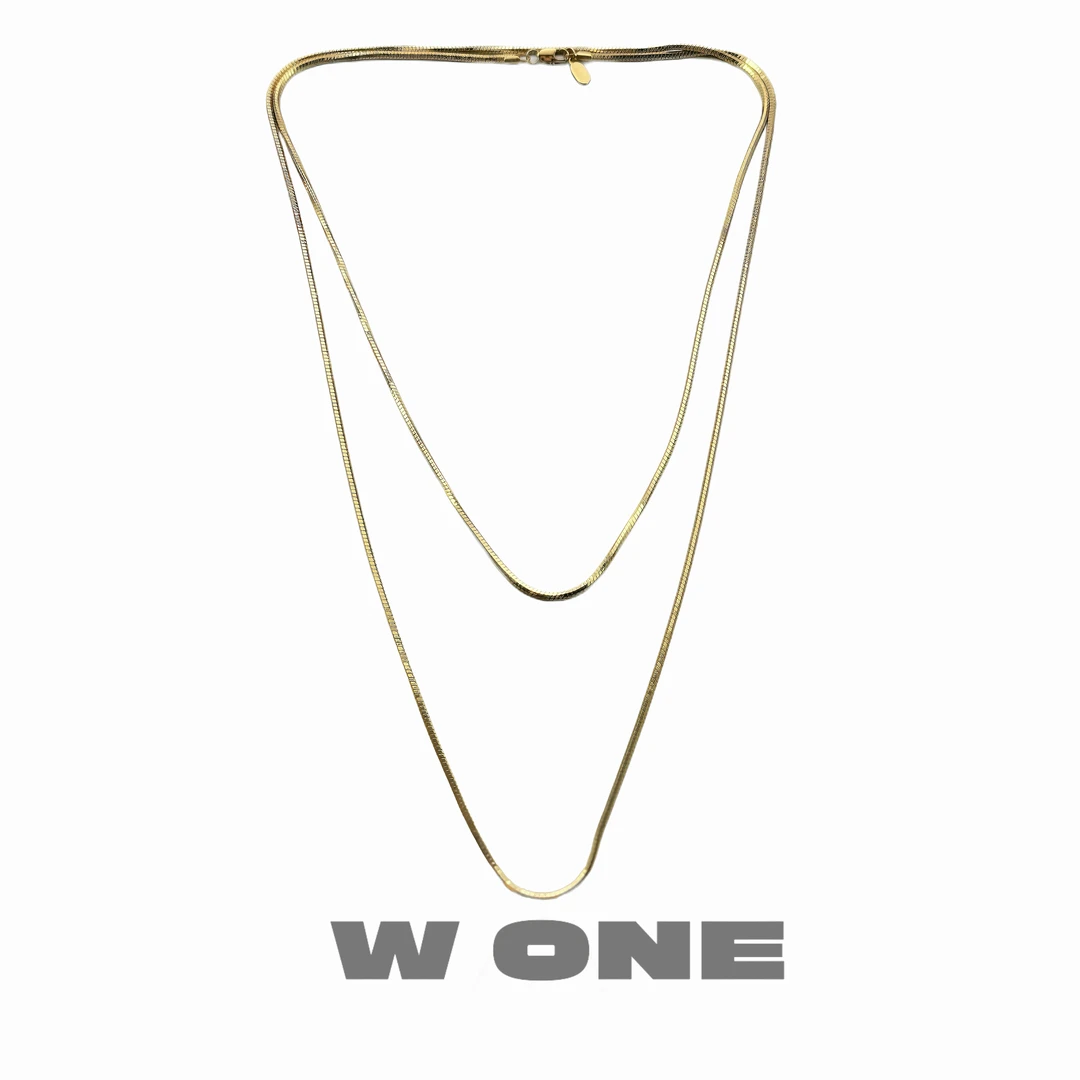 铜合金项链 【W. ONE】小众高奢蛇骨长链2.0时尚简约百搭冷淡风