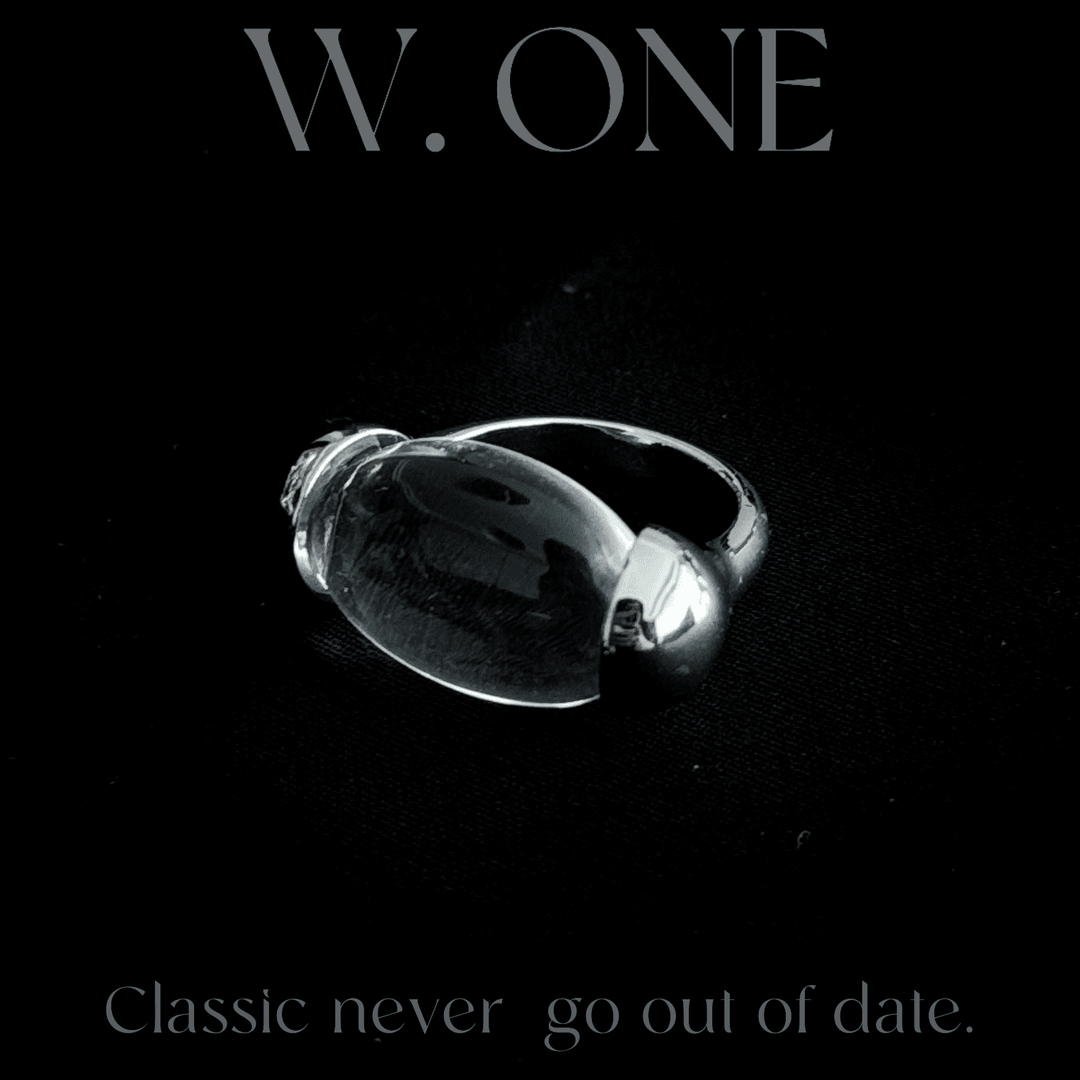 铜合金莫桑石戒指 【W. ONE】【熔岩】肌理感透明戒指ins冷淡风