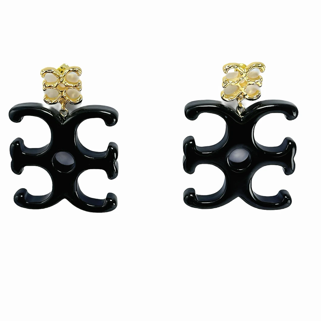 铜合金树脂耳饰 【W. ONE】小众设计欧美设计大Logo树脂耳环