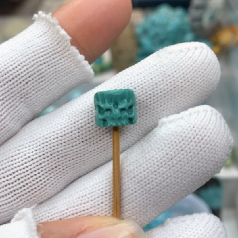 【闪购商品】绿松石珠宝奇石未镶嵌霹***啦9.3m m