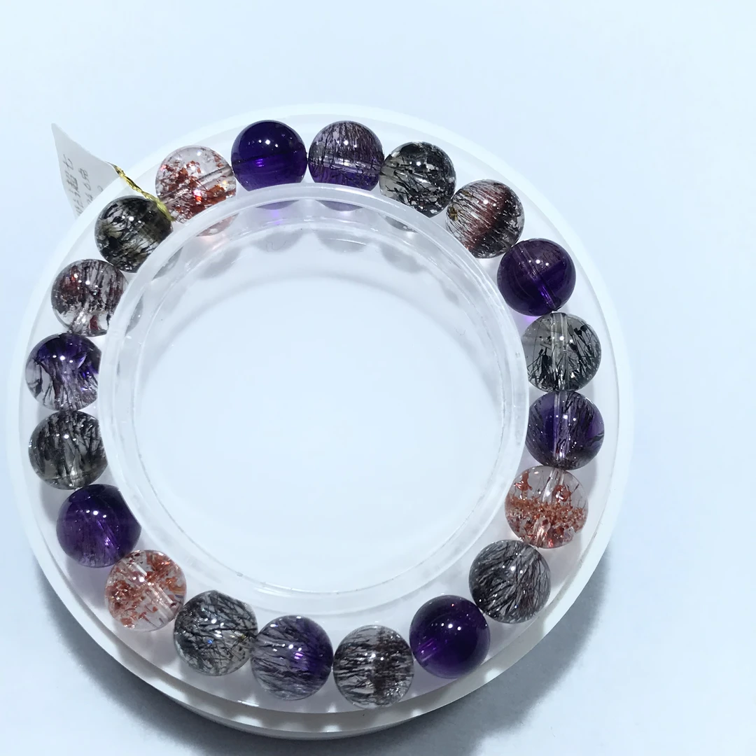 超七透体黑加仑单圈手链