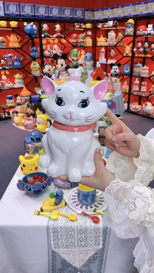 【闪购商品】.@@玛丽猫陶瓷饼干罐
