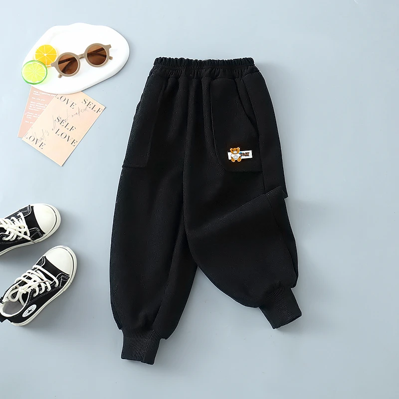 休闲裤秋冬运动风童装长裤儿童冬季运动裤保暖童裤裤子男童女童