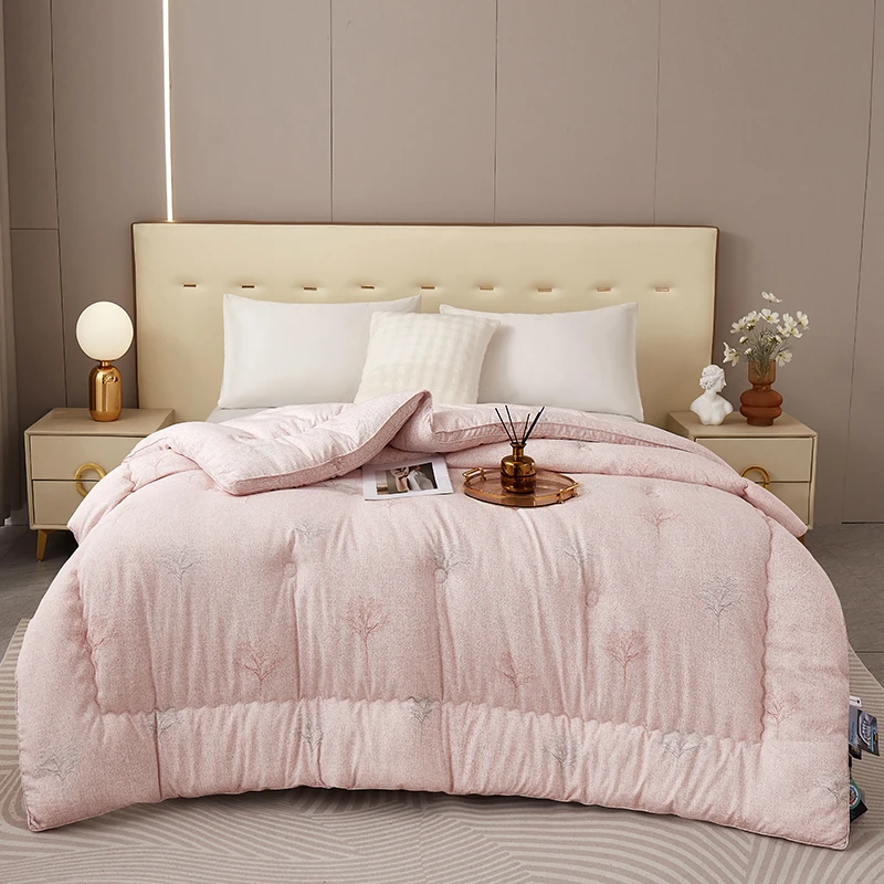 磨毛印花大豆抗菌保暖立体冬被加厚双人学生亲肤柔软