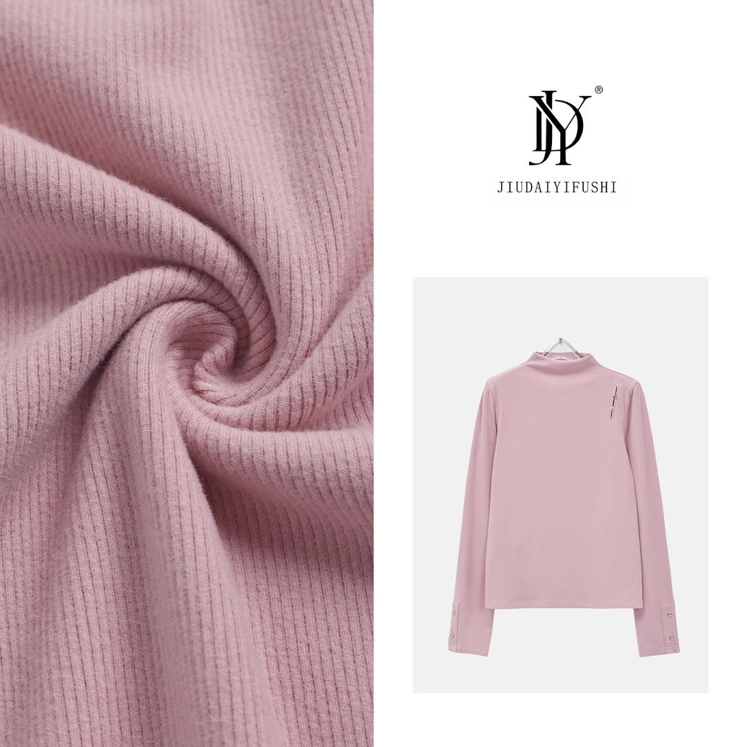 玖黛衣【糯米奶贝】冬款休闲优雅百搭高级感T恤 TXJ34126