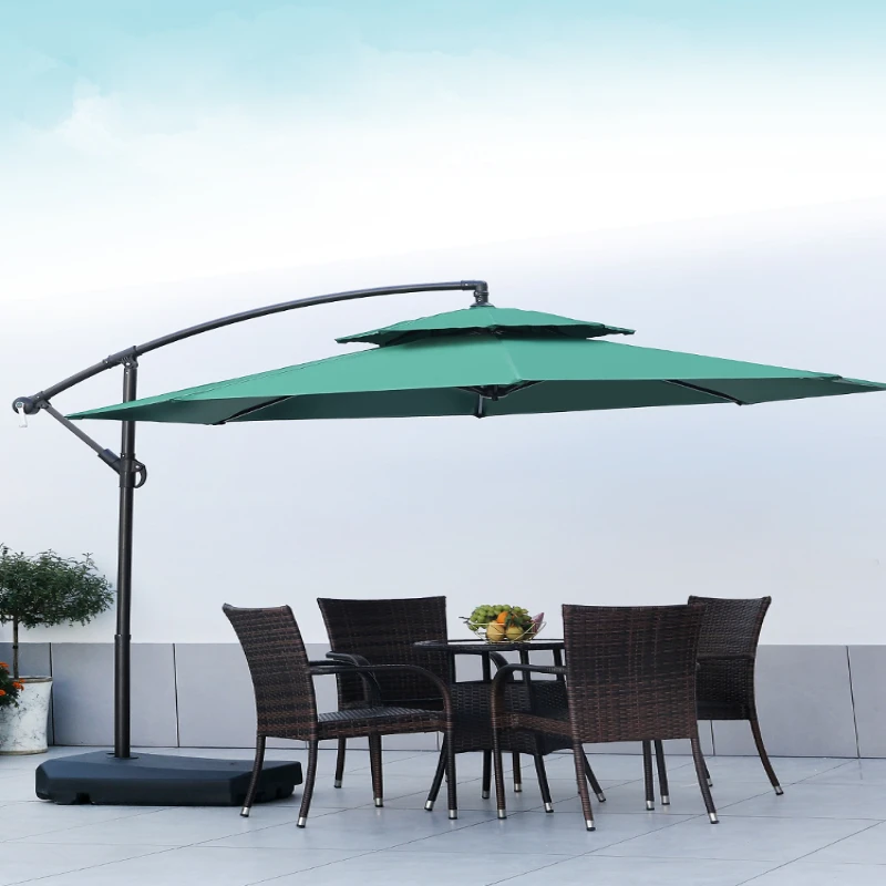 伞具大伞遮阳伞商用外摆室外沙滩户外带灯防雨家用别墅简约桌椅