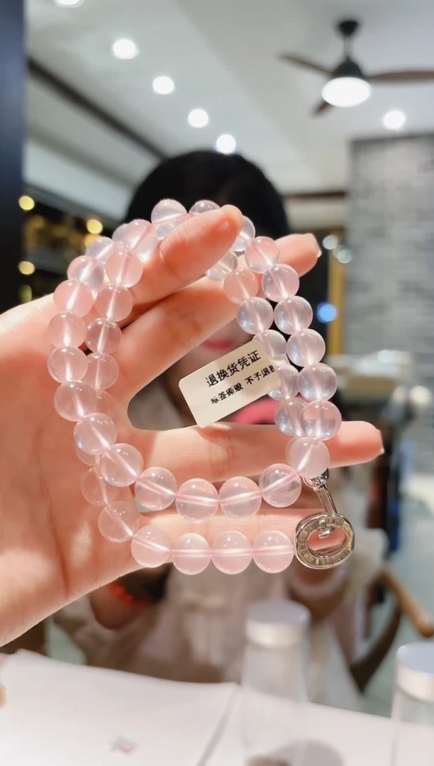 【闪购商品】水晶项链未镶嵌粉水晶项链10.1