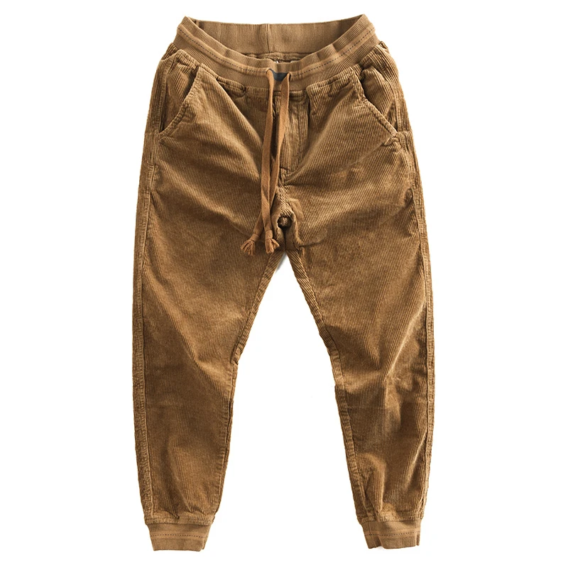 2022 重磅保暖灯芯绒休闲裤男士修身束脚裤秋冬新款百搭潮流长裤