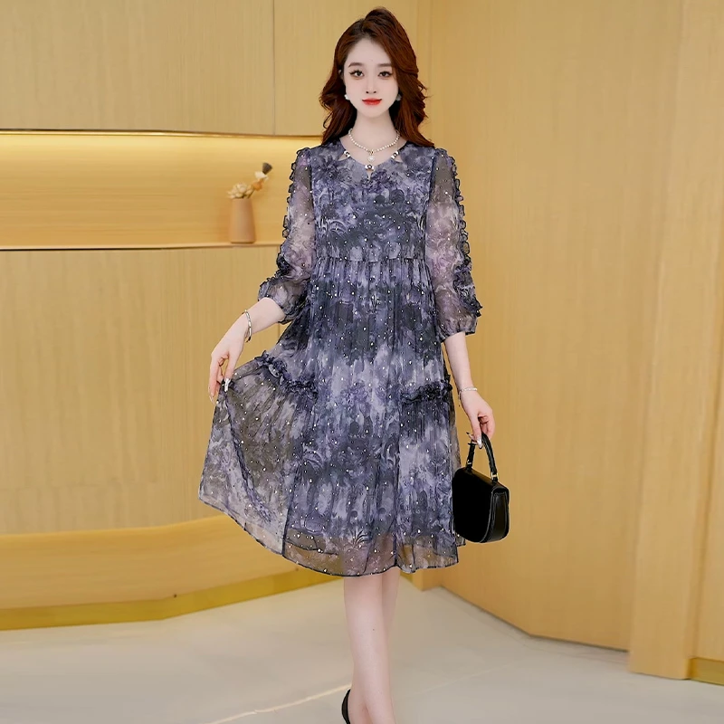 【连衣裙】秋季时尚气质小个子优雅修身休闲减龄洋气女装连衣裙