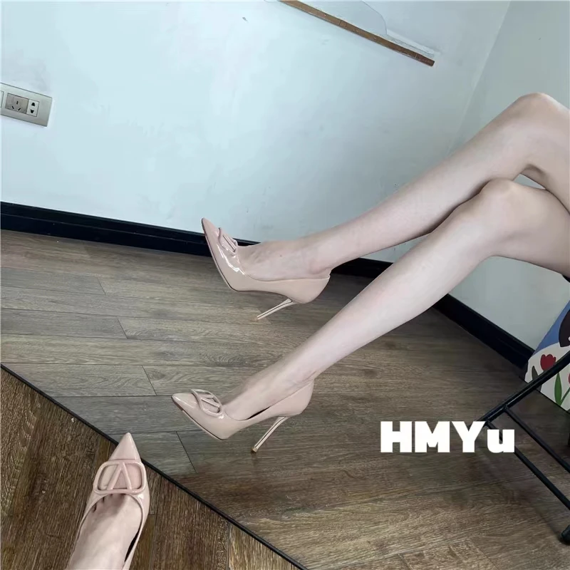 【HMYu】华家v扣全包单鞋新款四季细高跟高跟鞋气质性感百搭女鞋