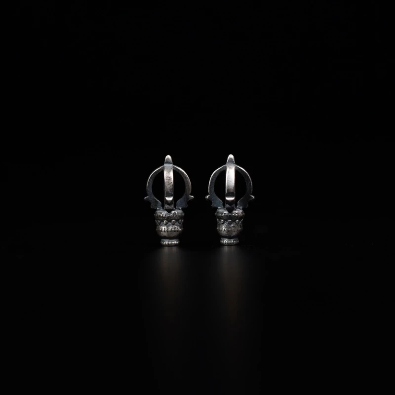 925银银制品 金刚C弟子珠 （一对）6.2*11.4mm配饰 029