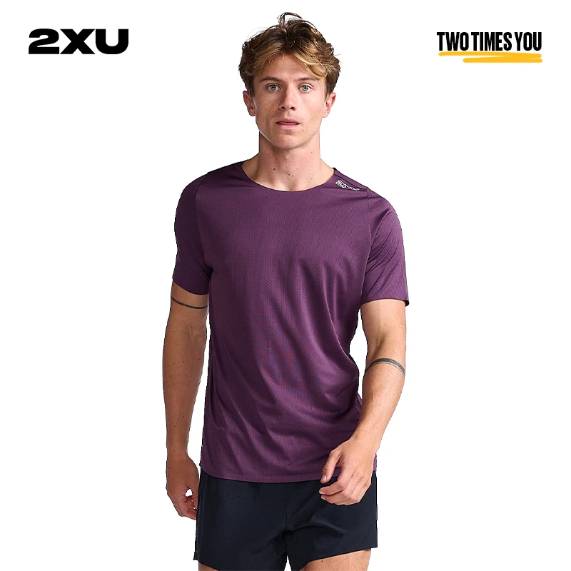 2XU Light Speed系列短袖t恤男 户外运动透气速干透气圆领上衣
