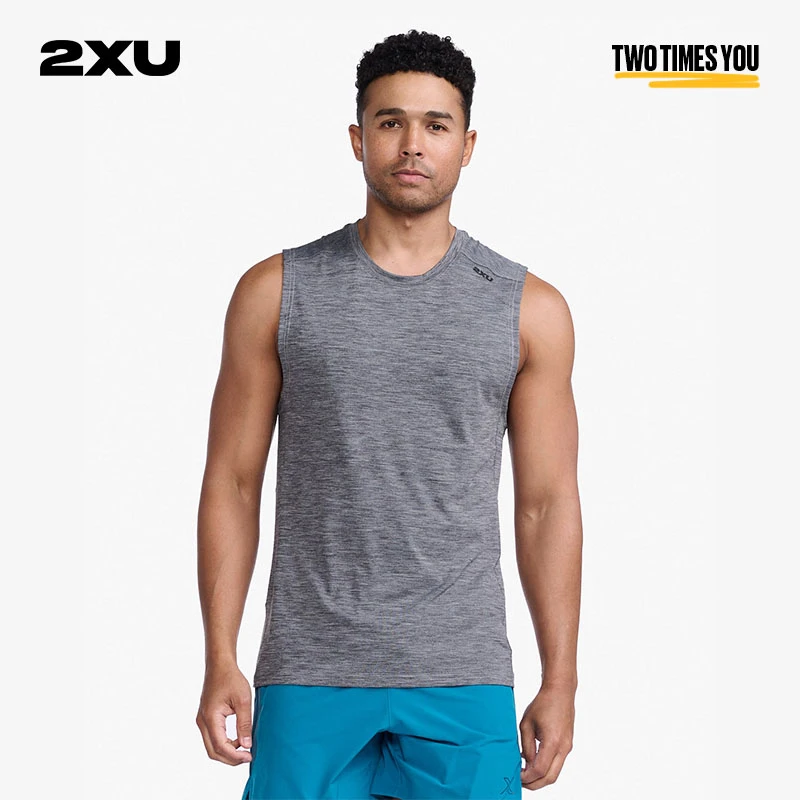 2XUMotion系列男运动背心吸湿排汗宽松速干上衣轻薄打底无袖背心
