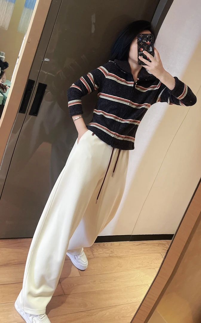 哝NONG-2024新款雅丹风彩条纹拉链开衫外套WT-Jq01692107