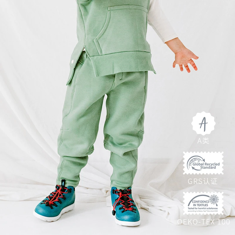 PetiteRevery加拿大小云朵童装儿童摇粒绒长裤男童加绒裤子冬季女