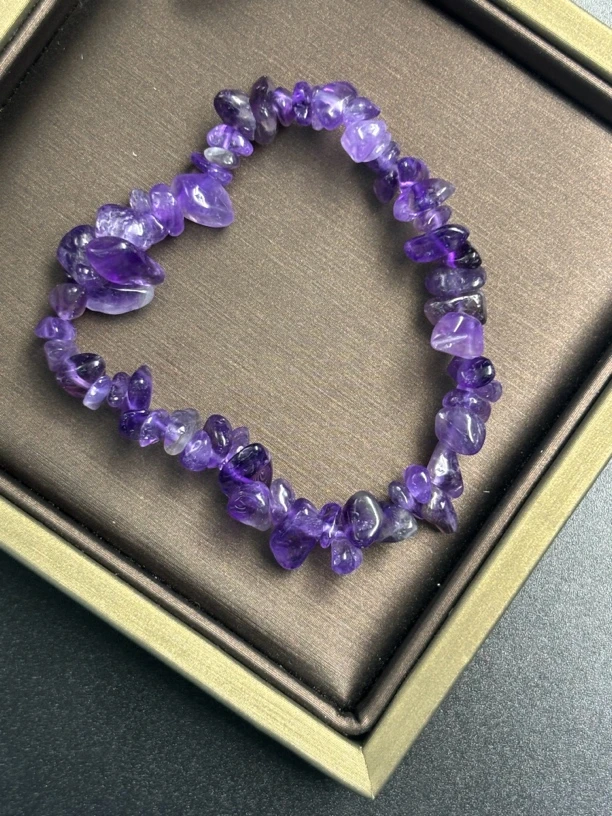 A266 深色紫水晶随形手串