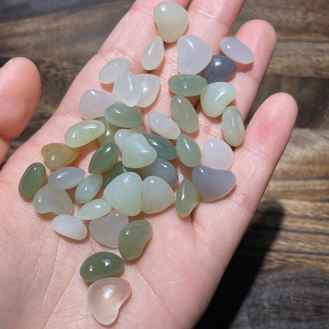 和田玉爱心配饰11*6mm/多样性发货/发一个