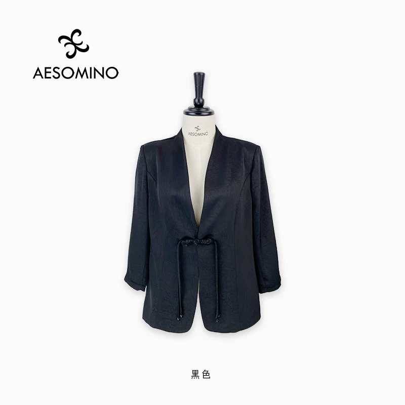 Aesomino/衣莎美诺夏中国风西装外套Y609B0202