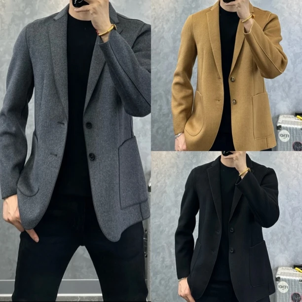 002/秋季新款男士绵羊毛精品西服无里衬