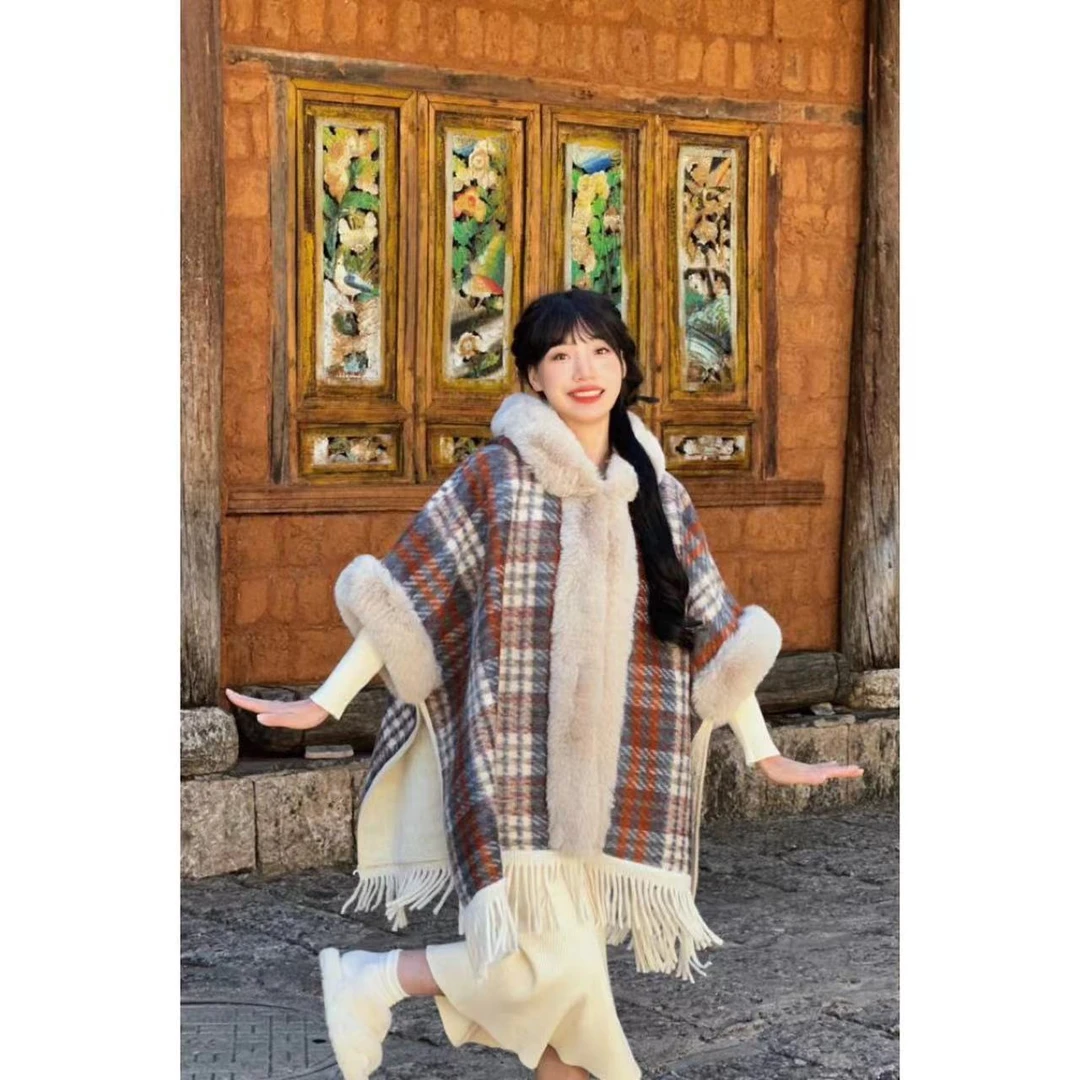 【900-999】❀hi三姑娘❀  【系列宠粉福福】加绒加厚披肩斗篷孤品