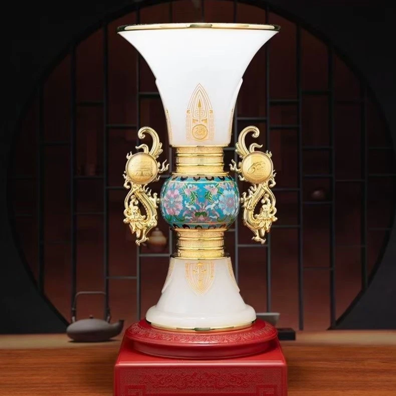 景泰蓝《盛世中华樽. 凤鸣龙啸》戴嘉林 老师作品工艺品手工