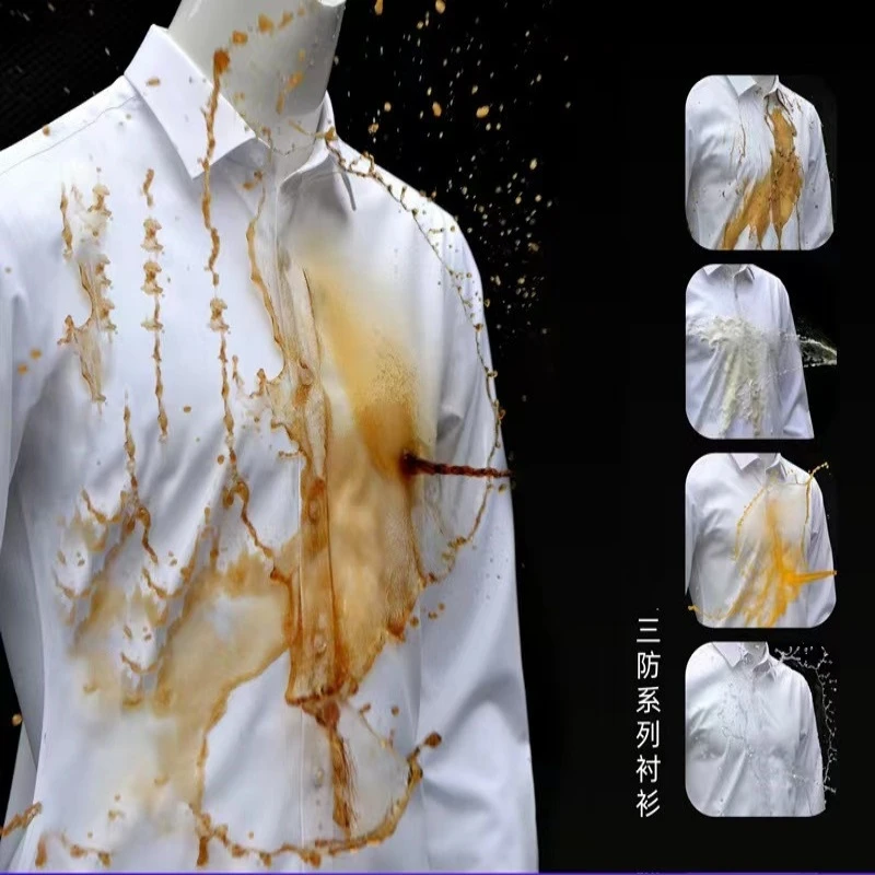 聚职门三防白衬衫男女同款防水防油防污免烫工装工作服衬衣绣LOGO