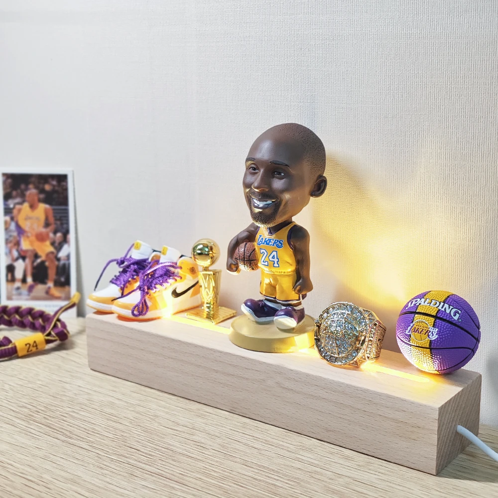 科比DIY实木篮球摆件礼品展示库里欧文人偶生日礼物送同学男朋友