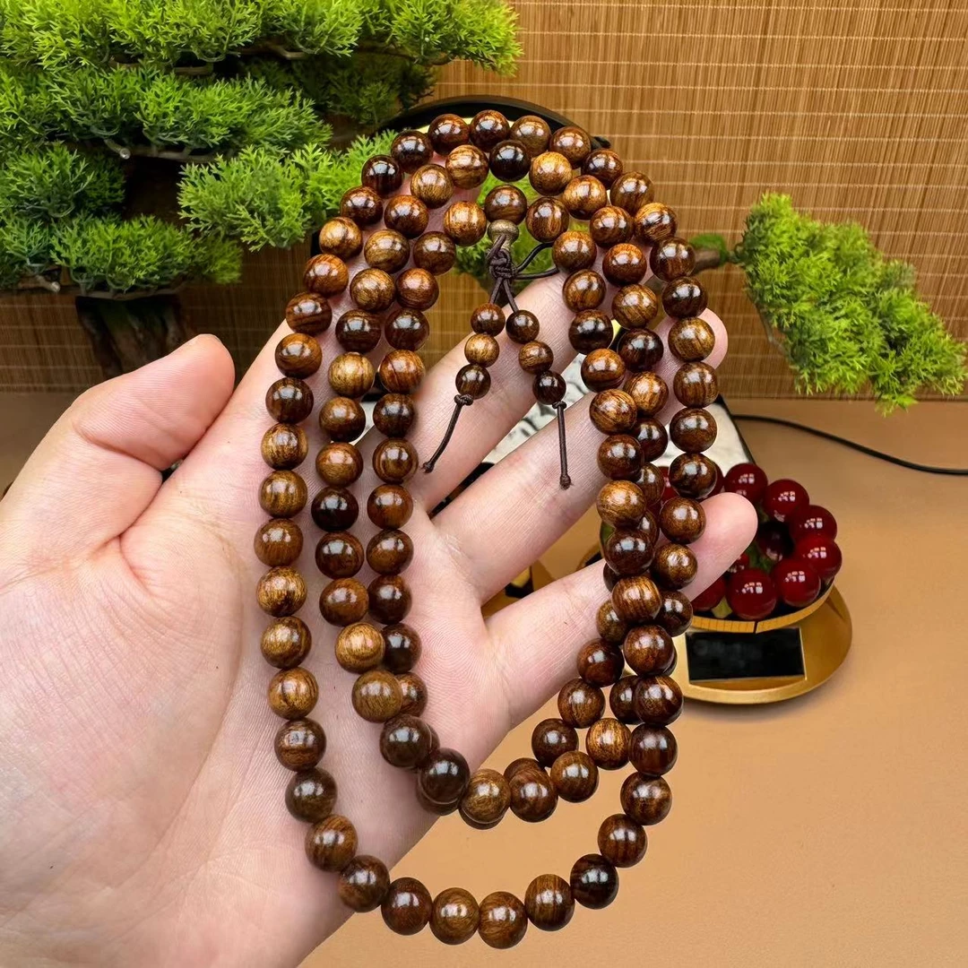 【8008】108颗水波纹花梨木