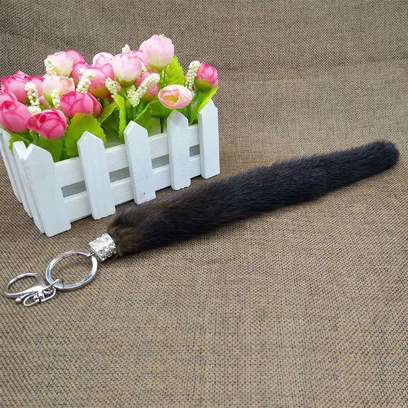 洋气时尚带扣挂件复古编织韩版毛毛钥匙男士百搭黑色简约配件古风