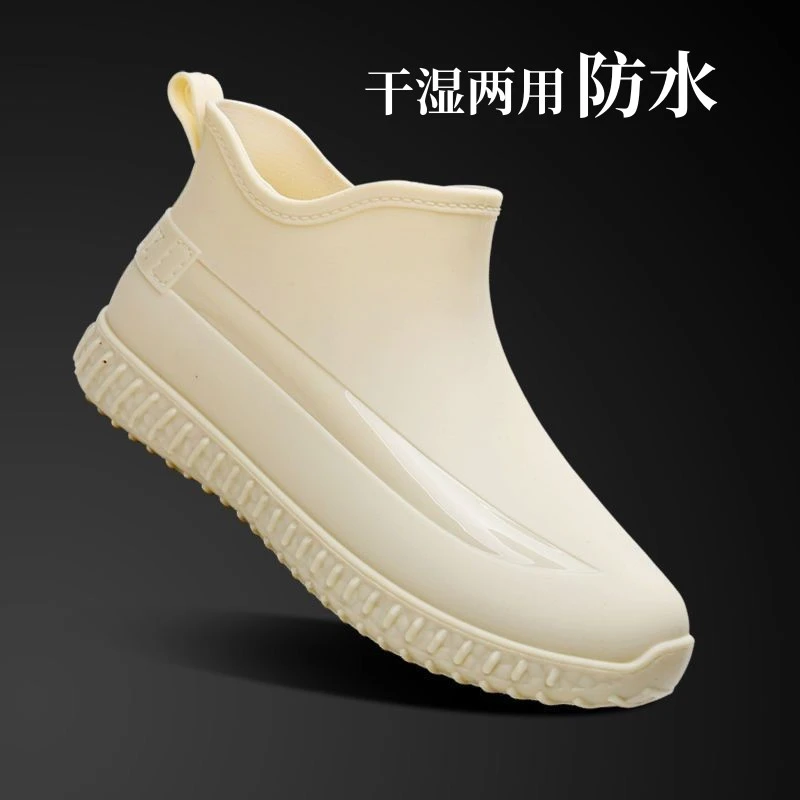 韩版雨鞋女干湿防水短筒水鞋时尚厚底防滑胶鞋外穿耐磨加绒女士鞋