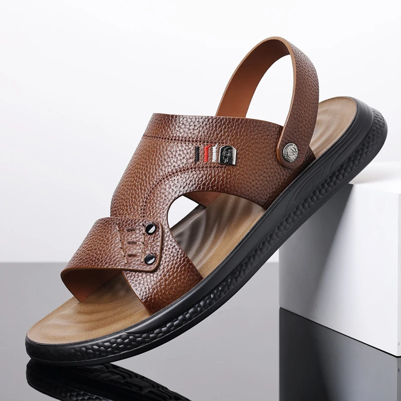 【头层牛皮】耐磨2024新款舒适夏季男士时尚软底外穿休闲沙滩凉鞋