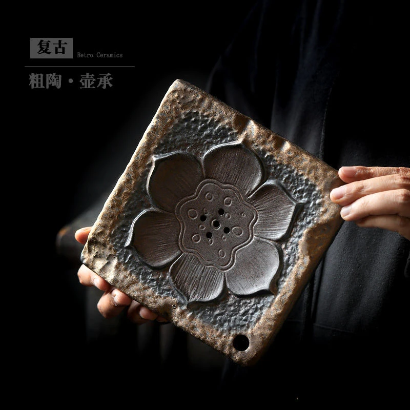 瑞义-方形莲花壶承F1
