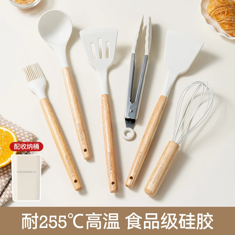 炊达人硅胶铲子家用炒勺不粘锅专用炒菜硅胶锅铲不伤锅食品级厨具