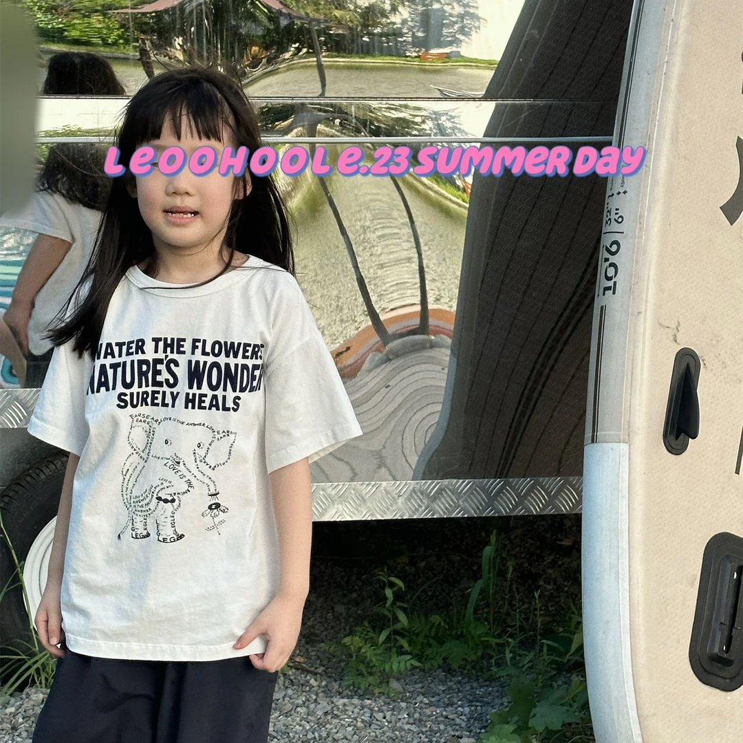LEOOHOOLE | 哦哦乐 砂洗棉感 品质货 大象字母植绒印花短袖T恤
