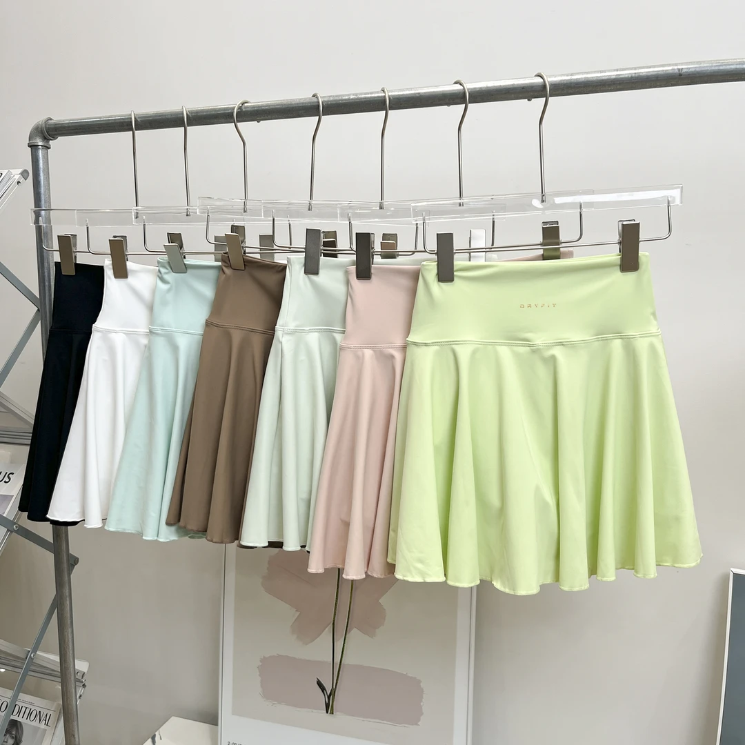 2024夏季新款运动半身裙女网球裙高腰瑜伽百褶裙健身裙遮臀防走光