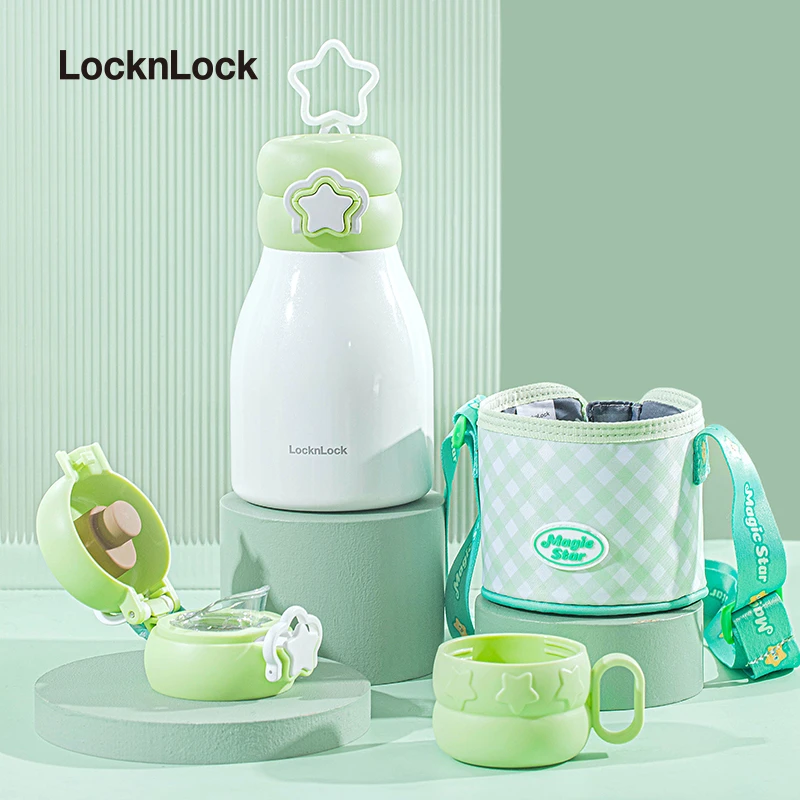 乐扣乐扣大容量吸管保温杯316不锈钢食品级小学生男女孩儿童水壶