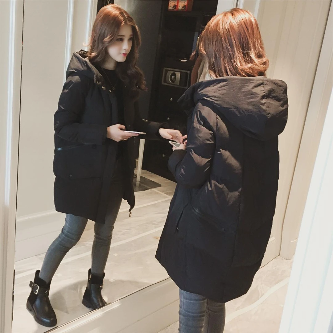 2023新款羽绒服冬季衣新款韩版袄女装学生宽松加厚面包服中长款服