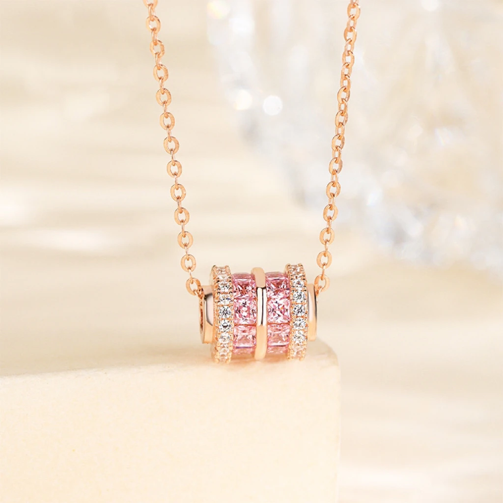 坠链均925银合成锆石 小蛮腰项链女款冷淡风轻奢高级感送女朋友